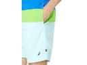 Nautica Men's Board Short Mint & Spinner Blue Color Block Quick-dry Drawstring Swim Trunks L