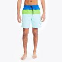 Nautica Men's Board Short Mint & Spinner Blue Color Block Quick-dry Drawstring Swim Trunks L