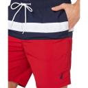 Nautica Men's Board Short Orange & Highlight Pink Color Block Quick-dry Drawstring Swim Trunks L