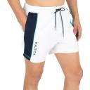 Nautica Men's Board Short Orange & Highlight Pink Color Block Quick-dry Drawstring Swim Trunks L