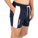 Nautica Men's Board Short Orange & Highlight Pink Color Block Quick-dry Drawstring Swim Trunks L