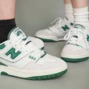 New Balance 550 'White Green' (Retro/Unisex/Low Top/Basketball/Wear-resistant) BB550WT1 US 10½