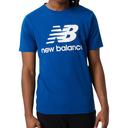 New Balance Essentials Stacked Logo Cotton Short Sleeve T-Shirt Blue S Man MT31541-LAY-S