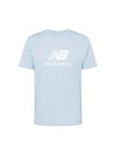 New Balance Essentials Stacked Logo Cotton Short Sleeve T-Shirt Blue S Man MT31541-LAY-S