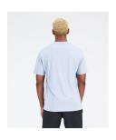 New Balance Essentials Stacked Logo Cotton Short Sleeve T-Shirt Blue S Man MT31541-LAY-S