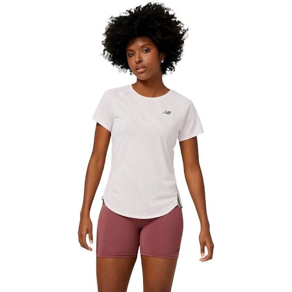 New Balance Q Speed Jacquard Short Sleeve Tee in Purple