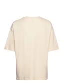 New Balance Women's Essentials Stacked Logo Cotton Oversized T-Shirt Team Cream - Size 2XL