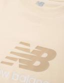 New Balance Women's Essentials Stacked Logo Cotton Oversized T-Shirt Team Cream - Size 2XL