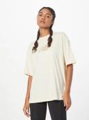 New Balance Women's Essentials Stacked Logo Cotton Oversized T-Shirt Team Cream - Size L