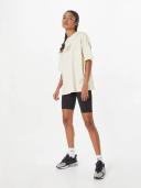 New Balance Women's Essentials Stacked Logo Cotton Oversized T-Shirt Team Cream - Size L