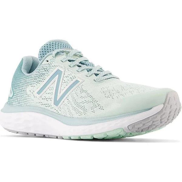 New Balance Women's Fresh Foam 680v7 Light Moonstone/Cosmic Jade/Silver Metallic - Size 10