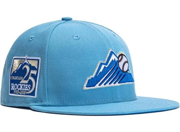New Era Colorado Rockies Alt 25th Anniversary Iceberg Hat Club Exclusive 59FIFTY Fitted Hat Light blue/royal