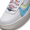 Nike Air Force 1 PLT.AF.ORM Womens Pastel Shoes - Size 6 - 100 White/Medium Soft Pink/Barely volt/baltic Blue