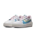 Nike Air Force 1 PLT.AF.ORM Womens Pastel Shoes - Size 6 - 100 White/Medium Soft Pink/Barely volt/baltic Blue