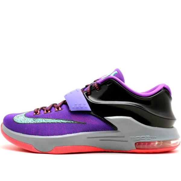 Nike KD 7 'Lightning 534' Cave Purple/Hyper Grape-Magnet Grey-Bleached Turquoise Basketball Shoes 653996-535 US 10