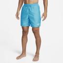 Nike Men's 18" Essential Logo Lap Swim Trunks - Blue Lightning XL | Polyester - Swimoutlet.com
