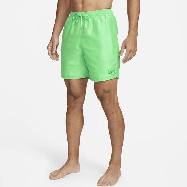 Nike Men's 18" Essential Logo Lap Swim Trunks - Electric Algae XL | Polyester - Swimoutlet.com