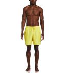 Nike Men's 18" Essential Logo Lap Swim Trunks - Optic Yellow XL | Polyester - Swimoutlet.com