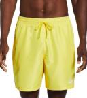 Nike Men's 18" Essential Logo Lap Swim Trunks - Optic Yellow XXL | Polyester - Swimoutlet.com