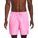 Nike Men's 18" Essential Logo Lap Swim Trunks - Pink Spell XXL | Polyester - Swimoutlet.com