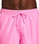 Nike Men's 18" Essential Logo Lap Swim Trunks - Pink Spell XXL | Polyester - Swimoutlet.com