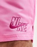 Nike Men's 18" Essential Logo Lap Swim Trunks - Pink Spell XXL | Polyester - Swimoutlet.com