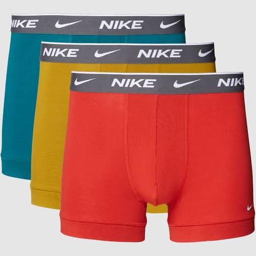 Nike Trunk Boxer Shorts Mustard Yellow Red Green Turquoise (3 Units) - S