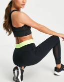 Nike Women's Pro Mid-Rise Mesh-paneled Leggings Black