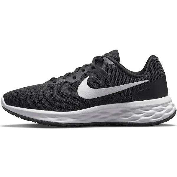 Nike Women's Revolution 6 Wide 2E Running Shoes - Black/White/Dark Smoke Grey US Size 9 - AfterPay & zipPay Available