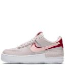 Nike Womens Air Force 1 Shadow Casual Basketball Shoes - Phantom/Echo Pink/Red, Size 8.5M