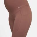 Nike Zenvy (M) Women's Gentle-Support High-Waisted 7/8 Leggings with Pockets (Maternity) - Brown
