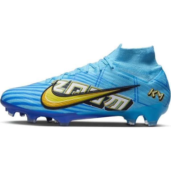Nike Zoom Mercurial Superfly 9 Elite KM FG Firm Ground Soccer Cleat Baltic Blue/White - Size 13