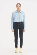 Nobody Denim | Kennedy Jean Petite Shadow Black Slim Fit | High Rise | Tapered Leg | Ankle Length | Organic Comfort Stretch Denim / 23 - AU Size 5
