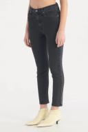 Nobody Denim | Kennedy Jean Petite Shadow Black Slim Fit | High Rise | Tapered Leg | Ankle Length | Organic Comfort Stretch Denim / 23 - AU Size 5
