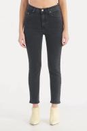 Nobody Denim | Kennedy Jean Petite Shadow Black Slim Fit | High Rise | Tapered Leg | Ankle Length | Organic Comfort Stretch Denim / 23 - AU Size 5