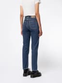 Nudie Jeans Breezy Britt Dark Stellar High Waist Regular Tapered Leg Women's Organic Jeans W26/L30 Sustainable Denim