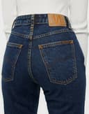 Nudie Jeans Breezy Britt Dark Stellar High Waist Regular Tapered Leg Women's Organic Jeans W26/L30 Sustainable Denim