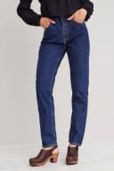 Nudie Jeans Breezy Britt Dark Stellar High Waist Regular Tapered Leg Women's Organic Jeans W26/L30 Sustainable Denim