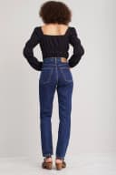 Nudie Jeans Breezy Britt Dark Stellar High Waist Regular Tapered Leg Women's Organic Jeans W26/L30 Sustainable Denim