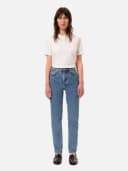 Nudie Jeans Breezy Britt Simply Blue High Waist Regular Tapered Fit Women's Organic Jeans W25/L32 Sustainable Denim