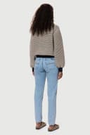 Nudie Jeans Breezy Britt Sunny Blue High Waist Regular Tapered Leg Women's Organic Jeans W25/L30 Sustainable Denim