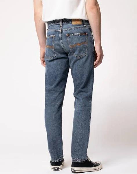 Nudie Jeans Gritty Jackson Far Out Mid Waist Regular Straight Leg Men's Organic Jeans W27/L28 Sustainable Denim