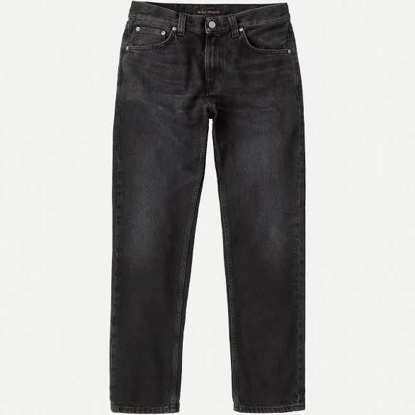 Nudie Jeans Gritty Jackson Worn Circle Mid Waist Regular Straight Fit Men's Organic Jeans W31/L34 Sustainable Denim
