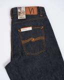 Nudie Jeans Rad Rufus Dry Emerald Selvage High Waist Regular Straight Leg Men's Organic Jeans W32/L32 Sustainable Denim