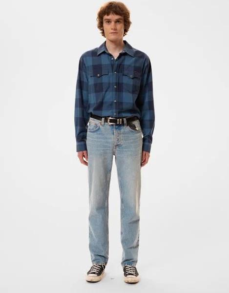 Nudie Jeans Rad Rufus Thrifted Gem High Waist Regular Straight Leg Men's Organic Jeans W31/L32 Sustainable Denim