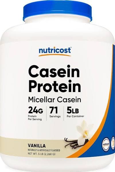 Nutricost Casein Protein Powder 5lb Vanilla - 100% Micellar Casein