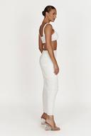 Nyah Textured Crop Top | White | MESHKI Crop Tops | Size M | in Multiple Sizes & Styles | AfterPay Available