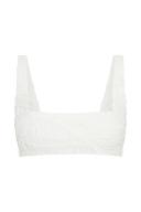 Nyah Textured Crop Top | White | MESHKI Crop Tops | Size M | in Multiple Sizes & Styles | AfterPay Available