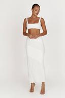 Nyah Textured Crop Top | White | MESHKI Crop Tops | Size M | in Multiple Sizes & Styles | AfterPay Available
