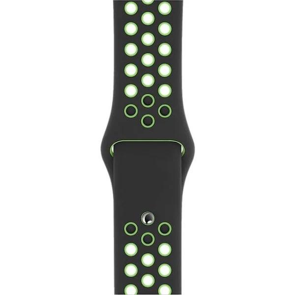 Official Apple Watch Nike Sport Band Strap 42mm / 44mm / 45mm / 49mm - Black / Lime Black / Lime Blast